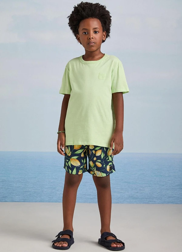 Youccie - Bermuda Tactel Print Fruit Verde Limão 3