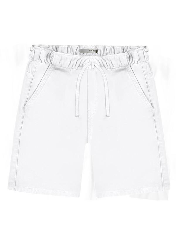 Malwee Kids - Bermuda Tradicional em Sarja Branco