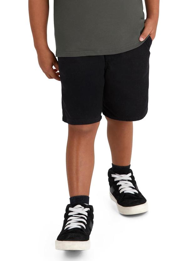 Malwee Kids - Bermuda Tradicional em Sarja Preto 1