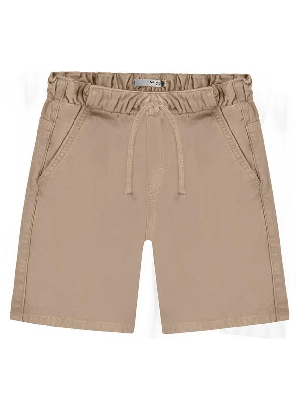 Malwee Kids - Bermuda Tradicional em Sarja Marrom