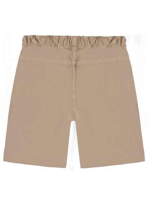 Malwee Kids - Bermuda Tradicional em Sarja Marrom 2
