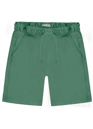 Malwee Kids - Bermuda Tradicional em Sarja Verde - MALWEE KIDS