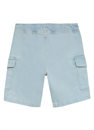 Malwee Kids - Bermuda Tradicional Jeans Moletom Azul Claro - MALWEE KIDS