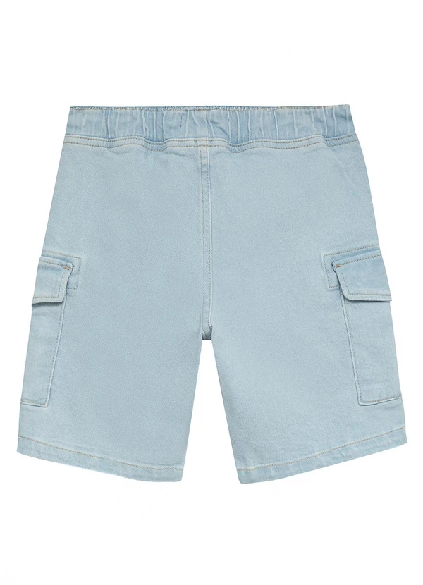 Malwee Kids - Bermuda Tradicional Jeans Moletom Azul Claro 2