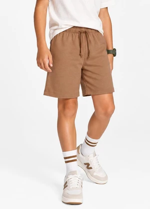 Select - Bermuda Verão Infantil Masculina Marrom - SELECT