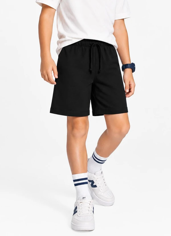 Select - Bermuda Verão Infantil Masculina Preto