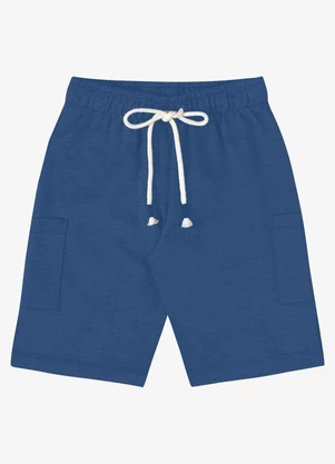 Rovi Kids - Bermuda Verão Menino com Bolsos Azul - ROVI KIDS