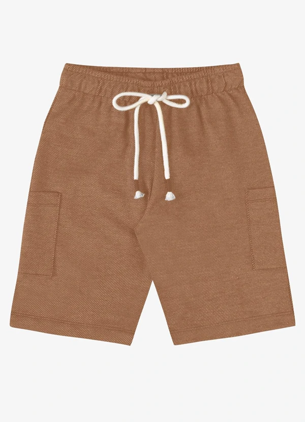 Rovi Kids - Bermuda Verão Menino com Bolsos Marrom