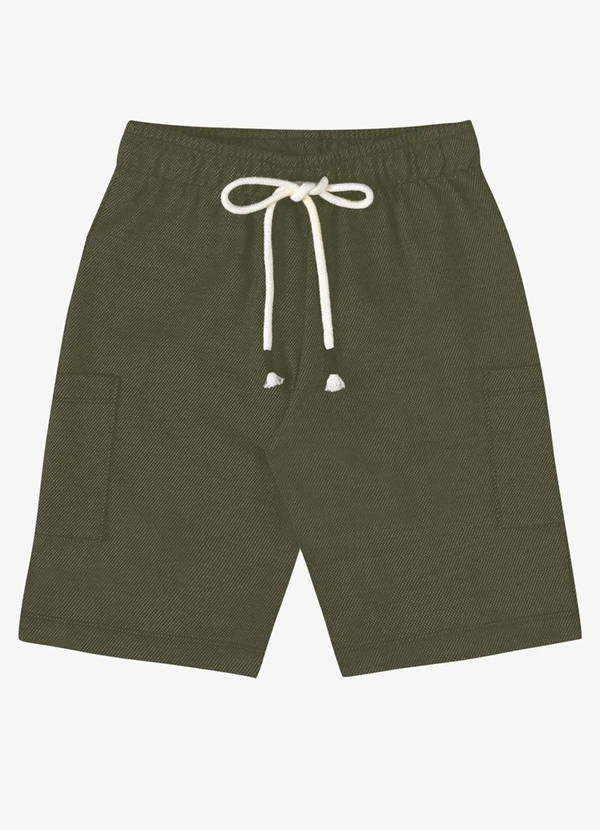 Rovi Kids - Bermuda Verão Menino com Bolsos Verde
