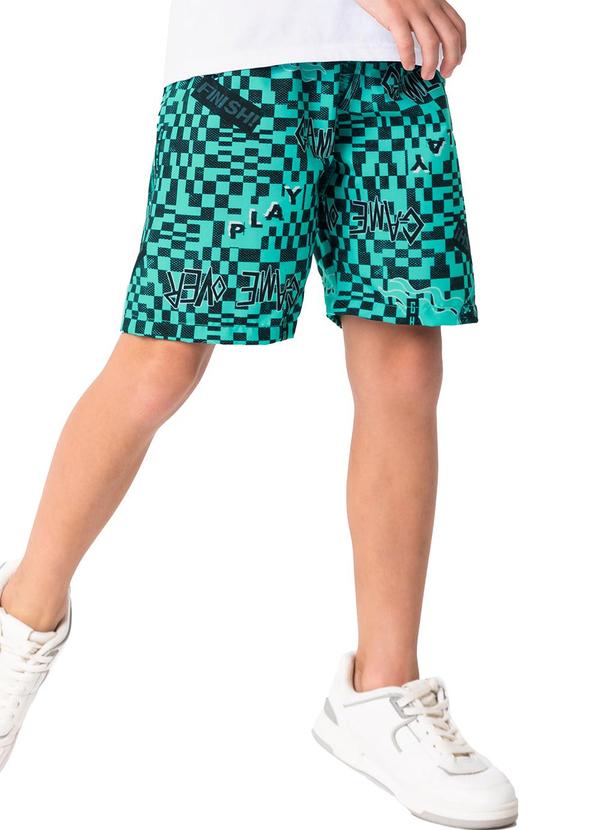 Malwee Kids - Bermuda Verde Água Comfort Gamer Menino