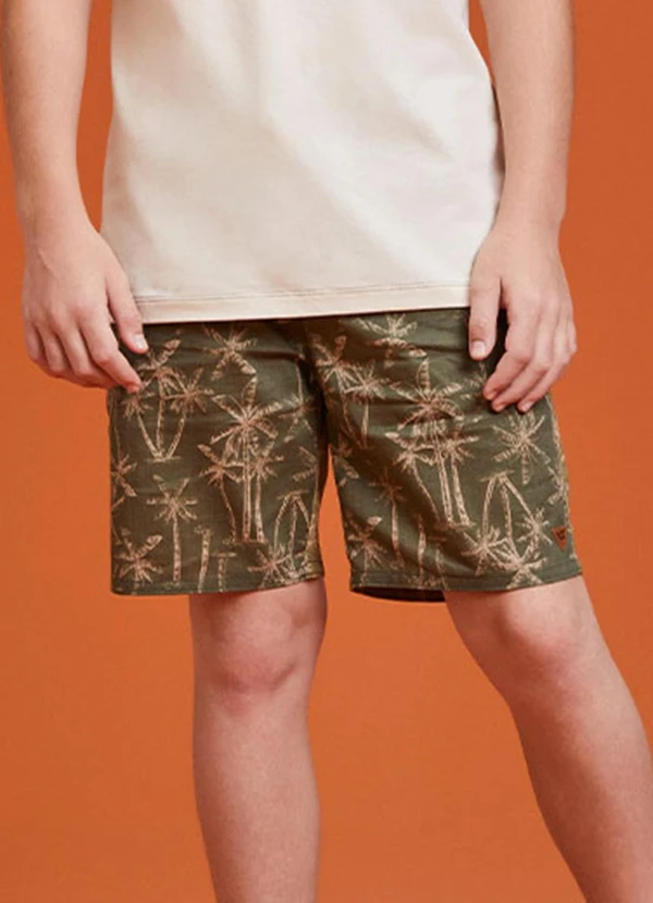 Youccie - Bermuda Verde de Coqueiros Verde