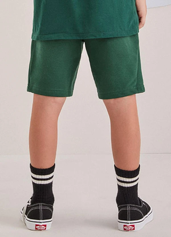 Youccie - Bermuda Verde Militar de Moletom Verde 2