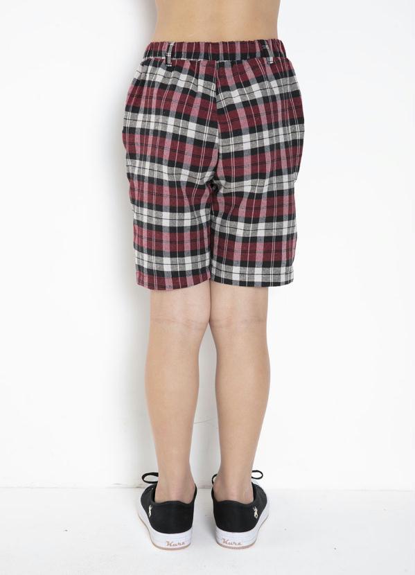 Outlet - Bermuda Xadrez Vermelho com Bolsos 5