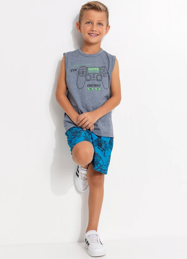 - Bermuda Microfibra Azul 5