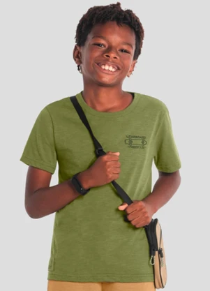 Brandili - Camiseta Flamê Infantil Menino de Skate Verde - BRANDILI