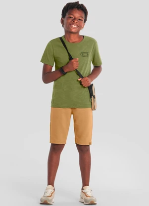 Brandili - Camiseta Flamê Infantil Menino de Skate Verde - BRANDILI