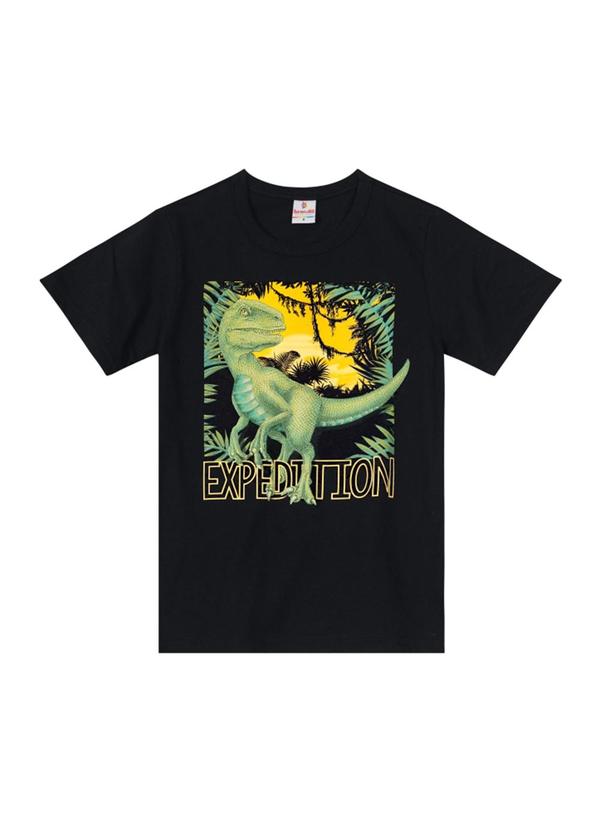 Brandili - Camiseta Infantil Menino em Malha Preto 1