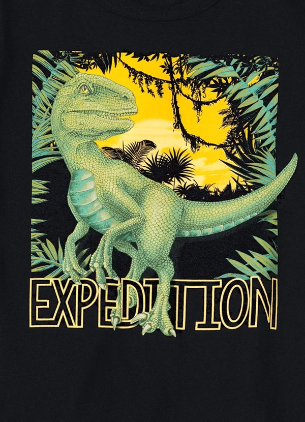 Brandili - Camiseta Infantil Menino em Malha  Preto 2