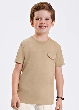 Trick Nick - Camiseta Verão Menino Manga Curta Bege - TRICK NICK