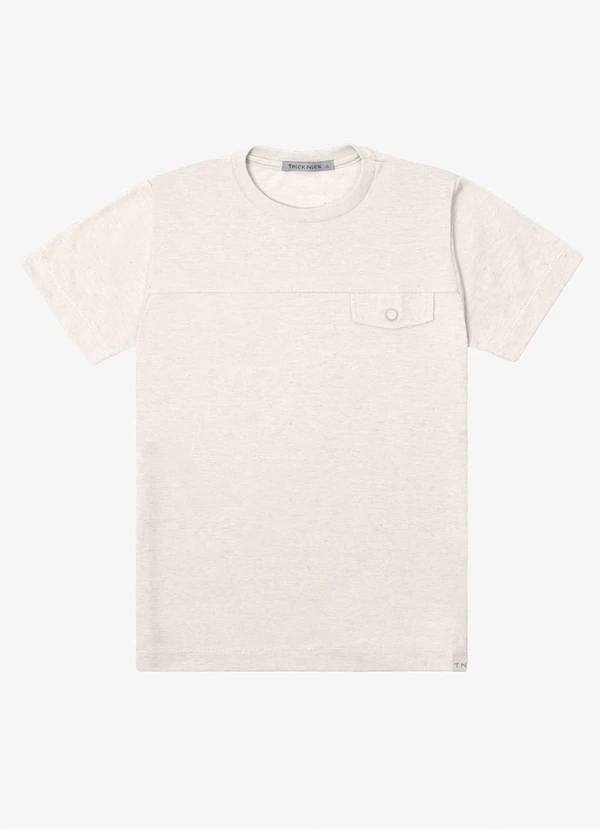 Trick Nick - Camiseta Verão Menino Manga Curta Bege