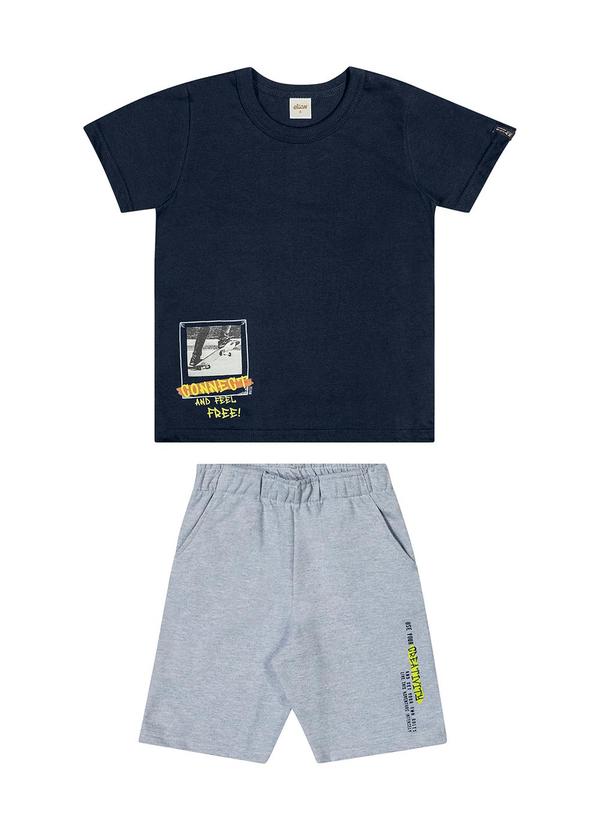 Elian - Conjunto Masc Infantil Camiseta e Bermuda Azul 2