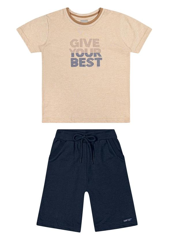 Colorittá - Conjunto Masc Infantil Camiseta e Bermuda Marrom 3