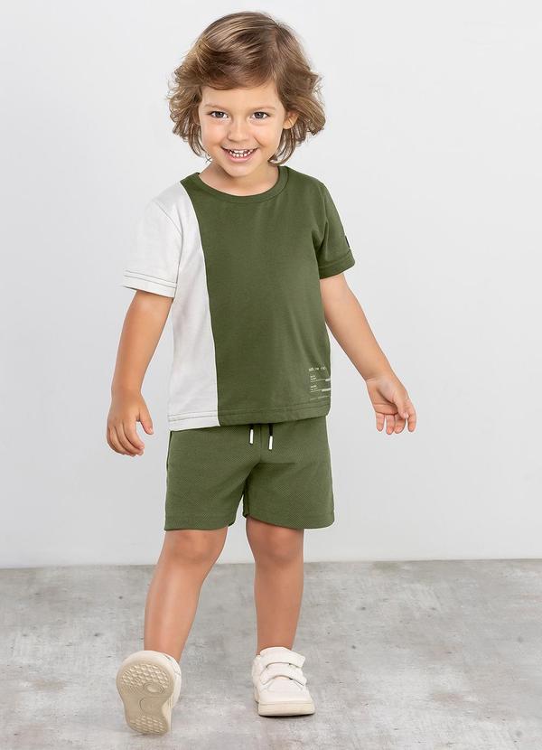 Colorittá - Conjunto Masc Infantil Camiseta e Bermuda Verde 2