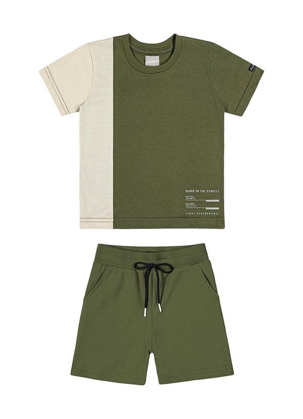 Colorittá - Conjunto Masc Infantil Camiseta e Bermuda Verde 3
