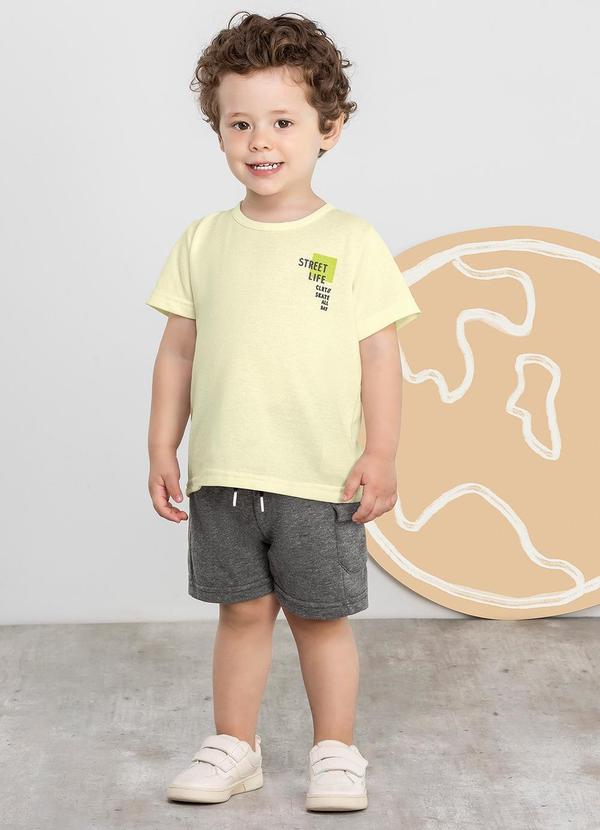 Colorittá - Conjunto Masc Infantil Camiseta e Bermuda Verde