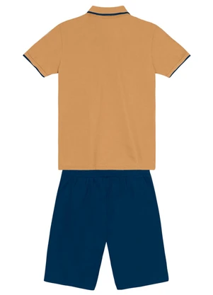 Brandili - Conjunto Polo Infantil Menino Marrom - BRANDILI