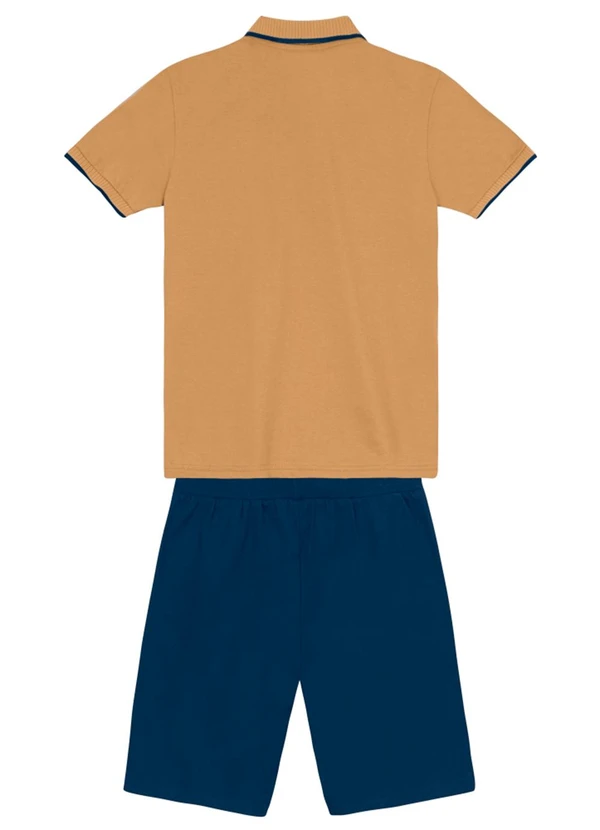 Brandili - Conjunto Polo Infantil Menino Marrom 2