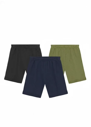 Brandili - Kit Infantil Menino com 3 Bermudas Sortidas - BRANDILI