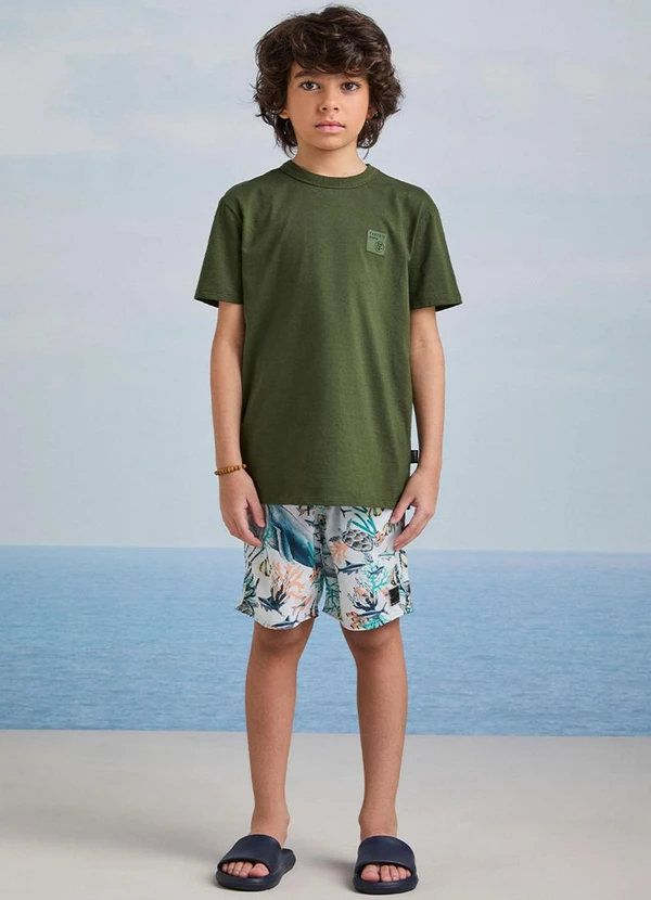 Youccie - Short de Tactel Fundo do Mar Branco 3