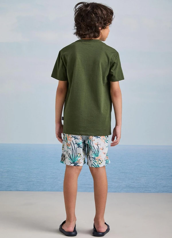 Youccie - Short de Tactel Fundo do Mar Branco 4