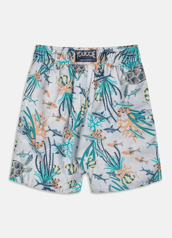 Youccie - Short de Tactel Fundo do Mar Branco 6