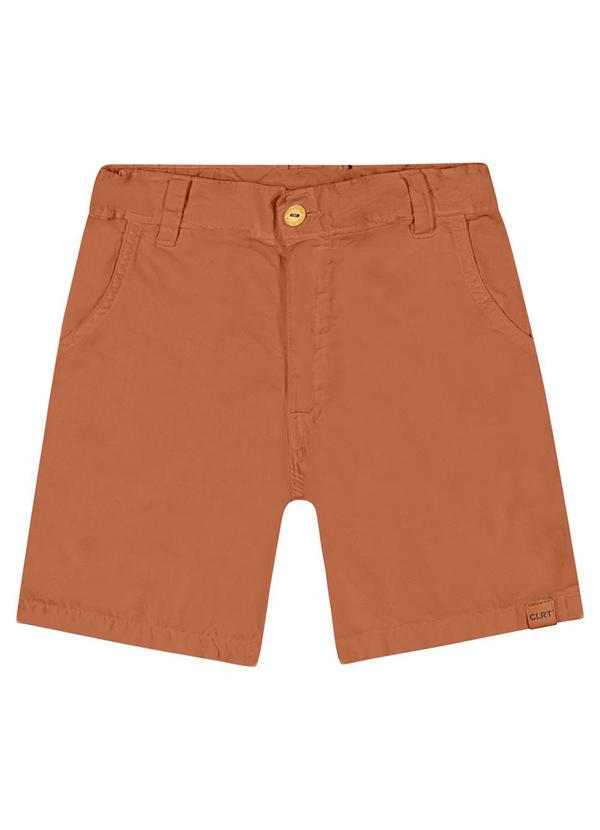 Colorittá - Short Infantil  com Bolsos Colorittá Marrom 1