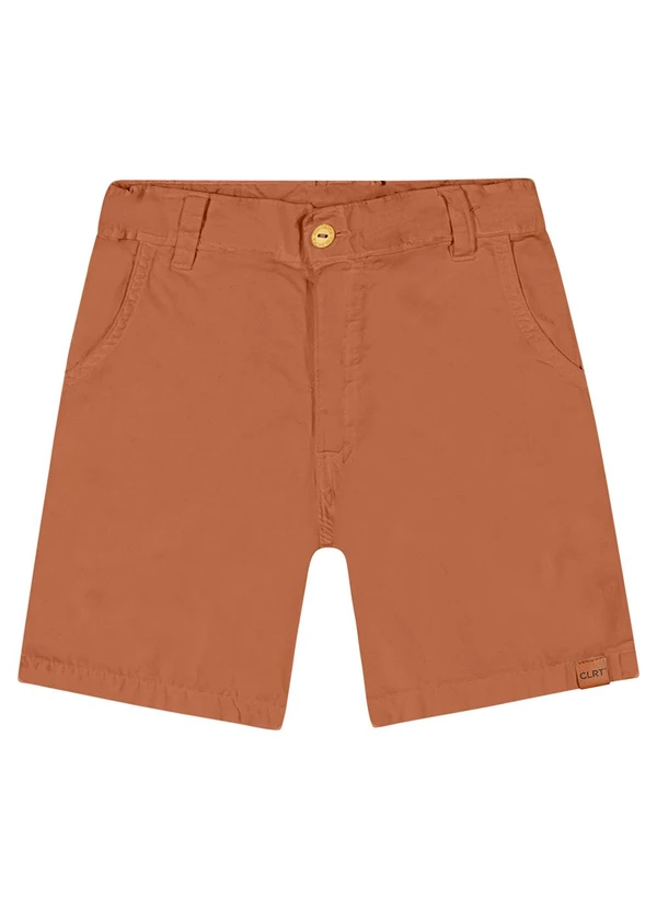 Colorittá - Short Infantil  com Bolsos Colorittá Marrom 1