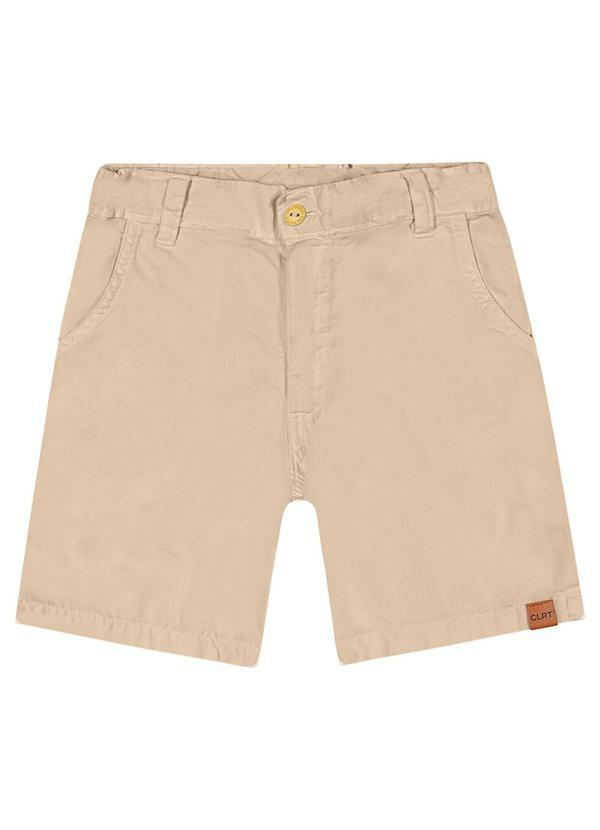 Colorittá - Short Infantil Menino com Bolsos Colorittá Bege