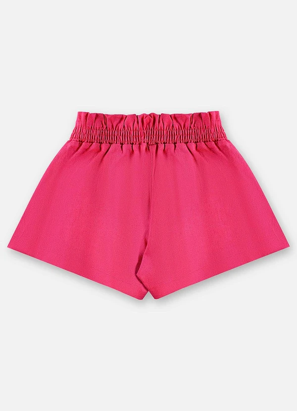 Up Baby - Shorts Infantil Linho com Elastano Rosa 5