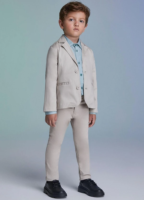 Youccie - Blazer Bege de Alfaiataria Cru 3