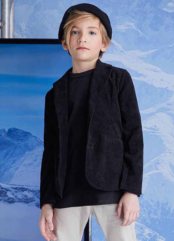 Youccie - Blazer de Cotelê Preto Preto