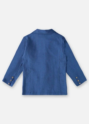 Up Baby - Blazer em Linho Infantil Menino Azul - UP BABY