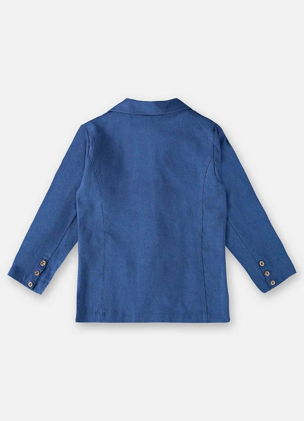 Up Baby - Blazer em Linho Infantil Menino Azul 2