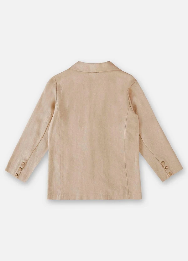 Up Baby - Blazer em Linho Infantil Menino Bege 2