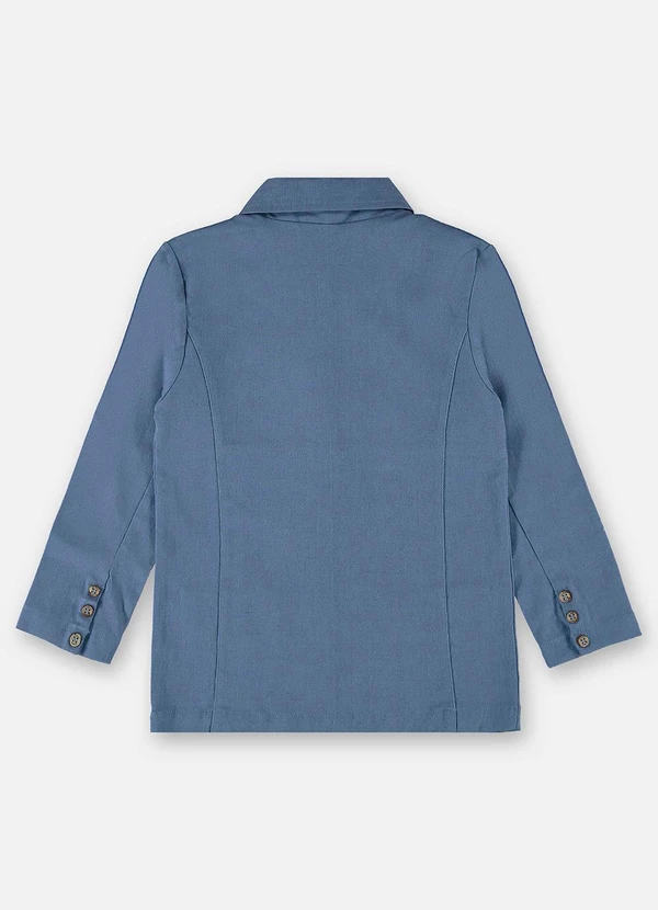 Up Baby - Blazer Infantil em Linho com Elastano Azul 4
