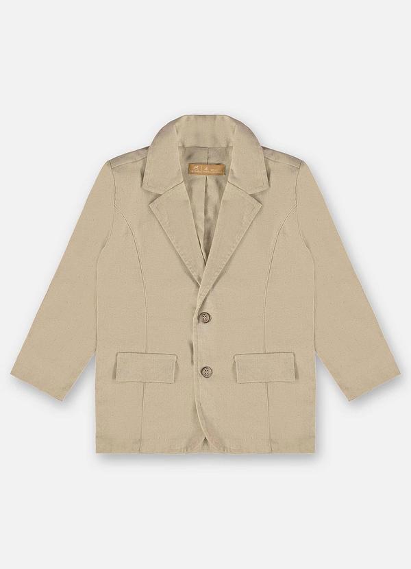 Up Baby - Blazer Infantil em Linho com Elastano Bege 3