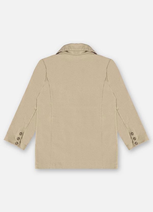 Up Baby - Blazer Infantil em Linho com Elastano Bege 4