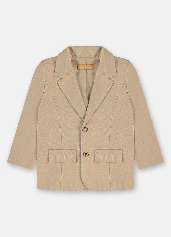 Up Baby - Blazer Infantil em Linho Bege 3