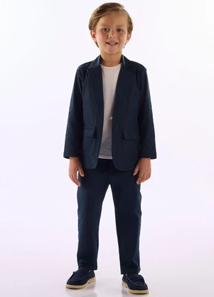 Up Baby - Blazer Malha Alfaiataria Azul - UP BABY