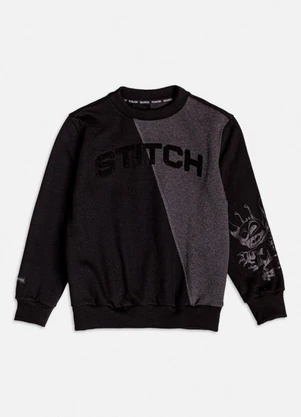 Youccie - Casaco de Moletom do Stitch Preto - YOUCCIE